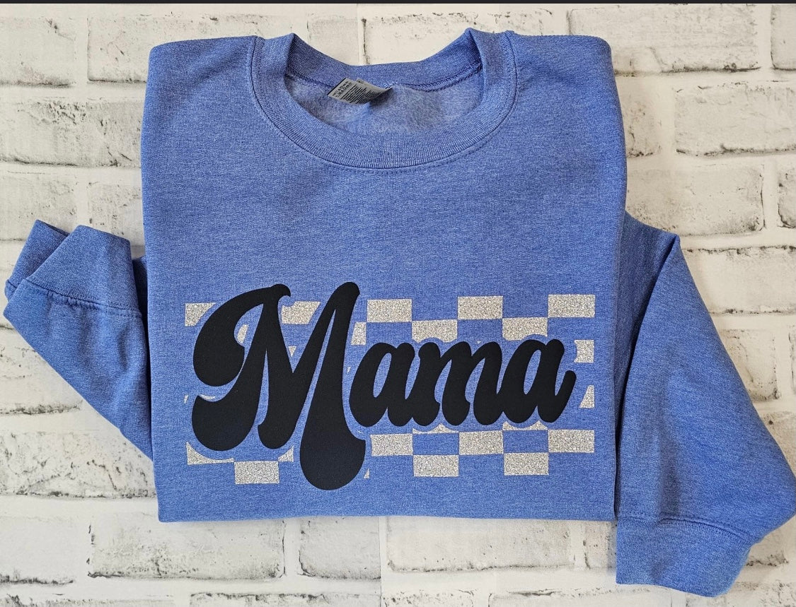 Blue Mama Checkered Sweater