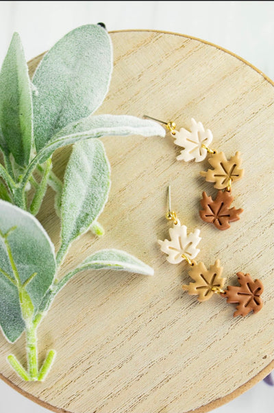 Fall leaf earrings