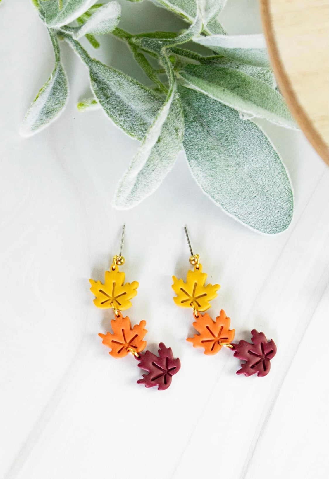 Fall leaf earrings