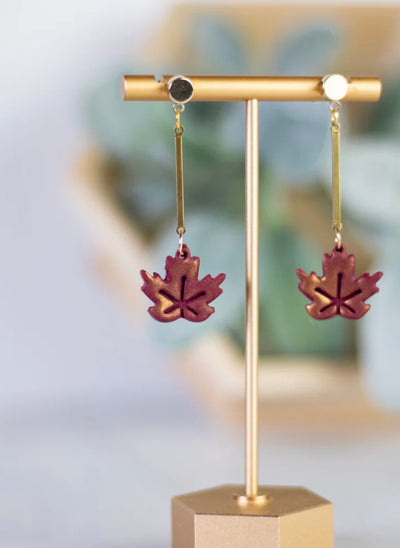 Fall leaf earrings