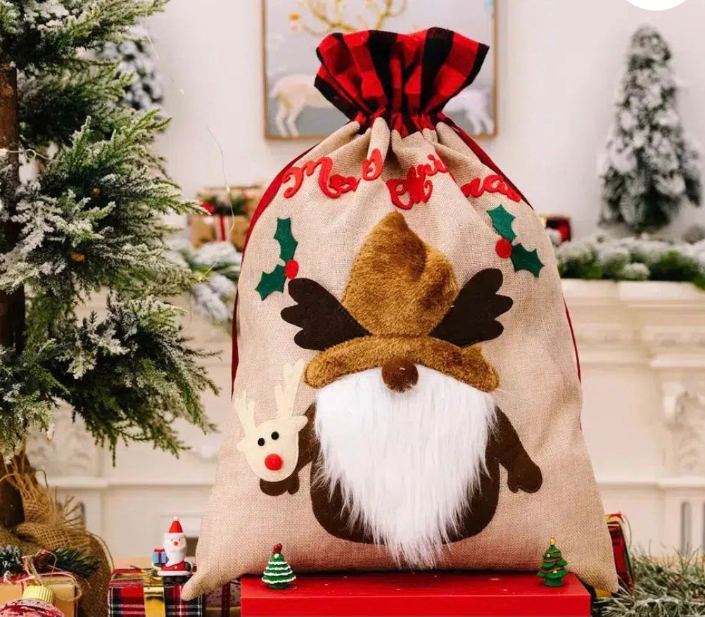 Reindeer christmas bag