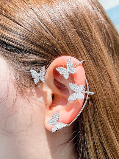 Butterfly ear cuff