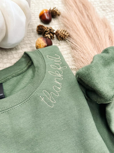 Green Thankful Sweater