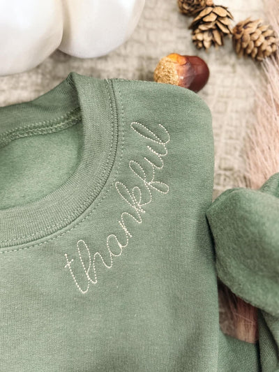 Green Thankful Sweater