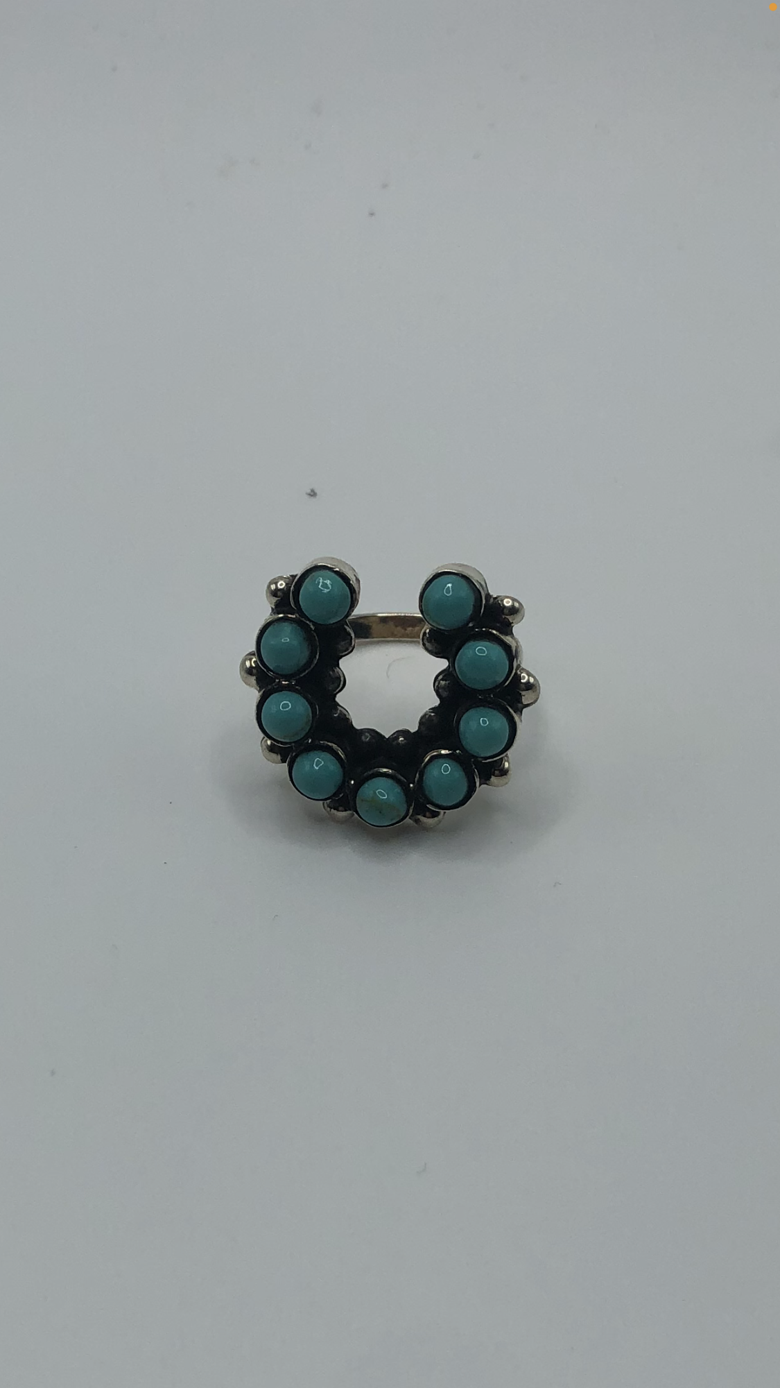 Authentic horseshoe turquoise ring