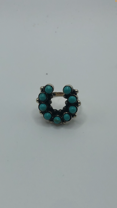 Authentic horseshoe turquoise ring