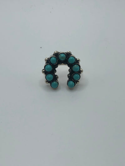 Authentic horseshoe turquoise ring