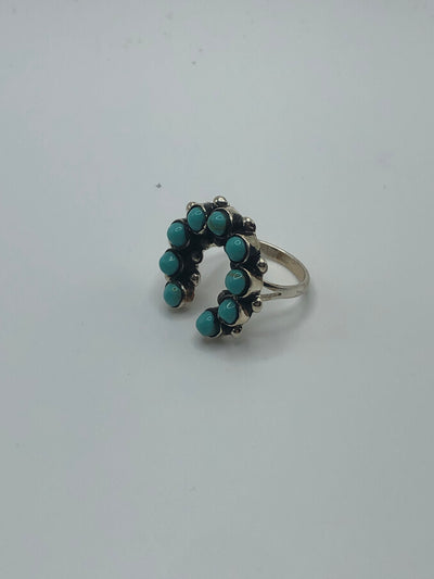 Authentic horseshoe turquoise ring