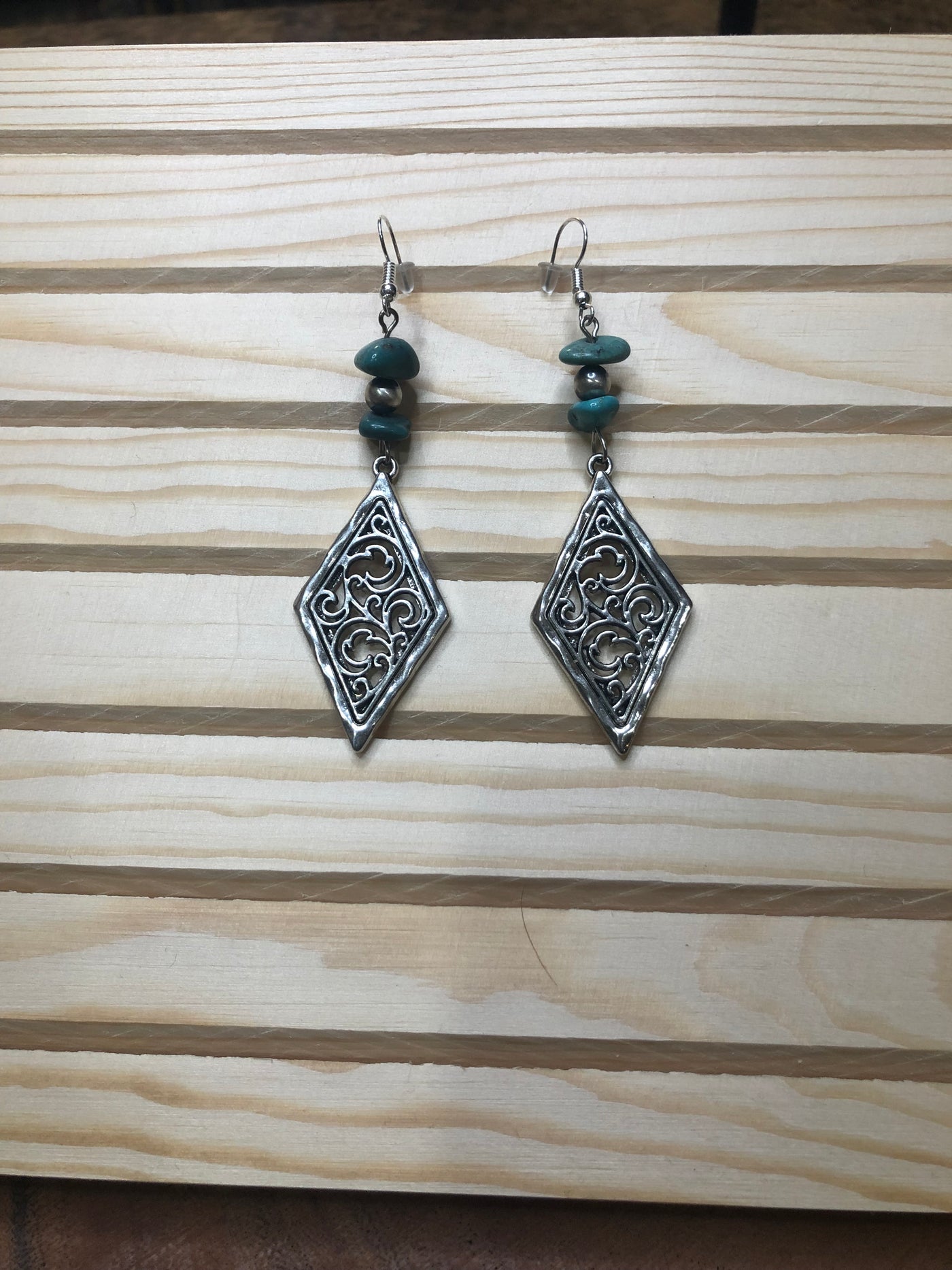 Diamond shape earrings