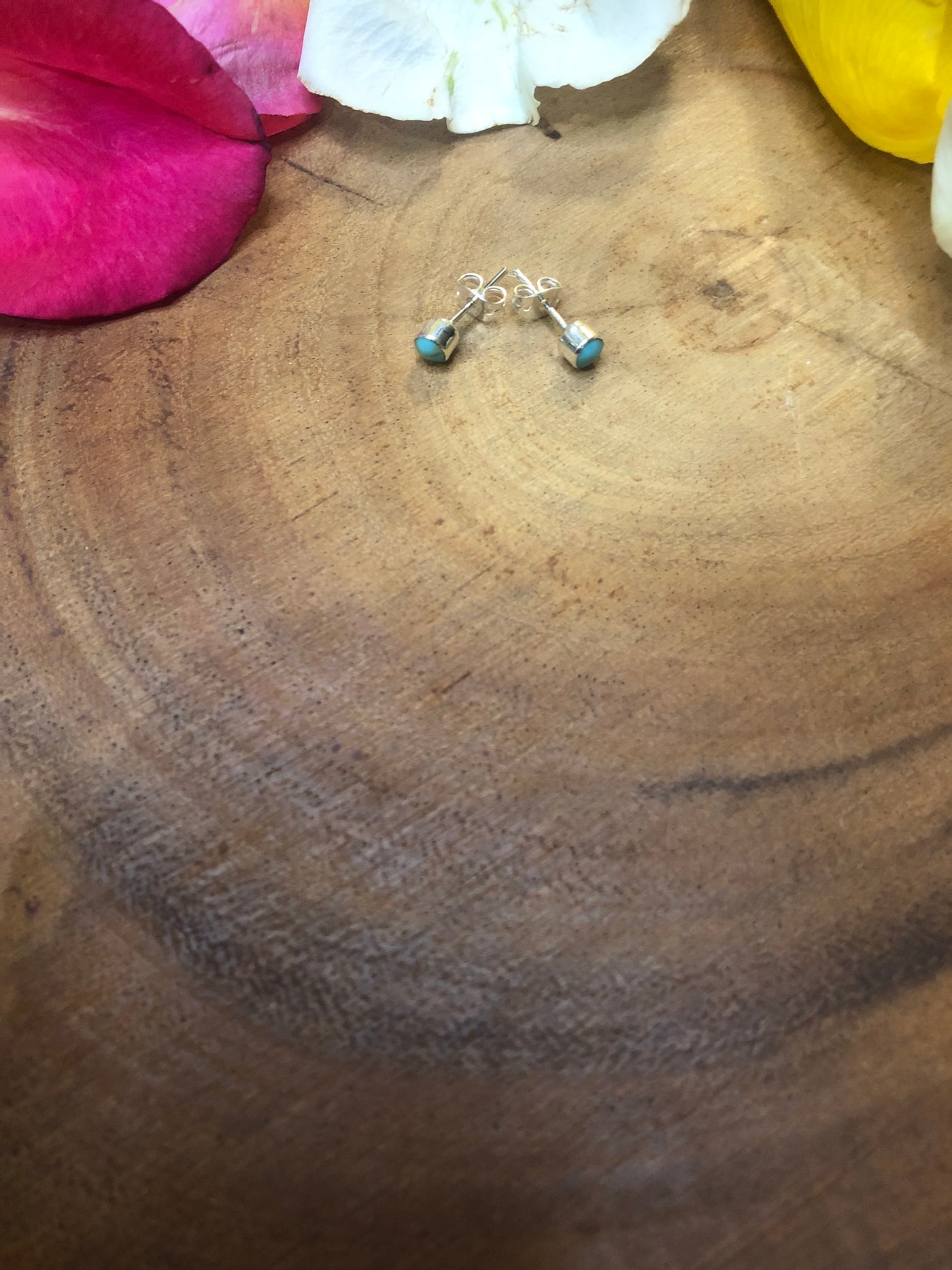 Turquoise stud earrings