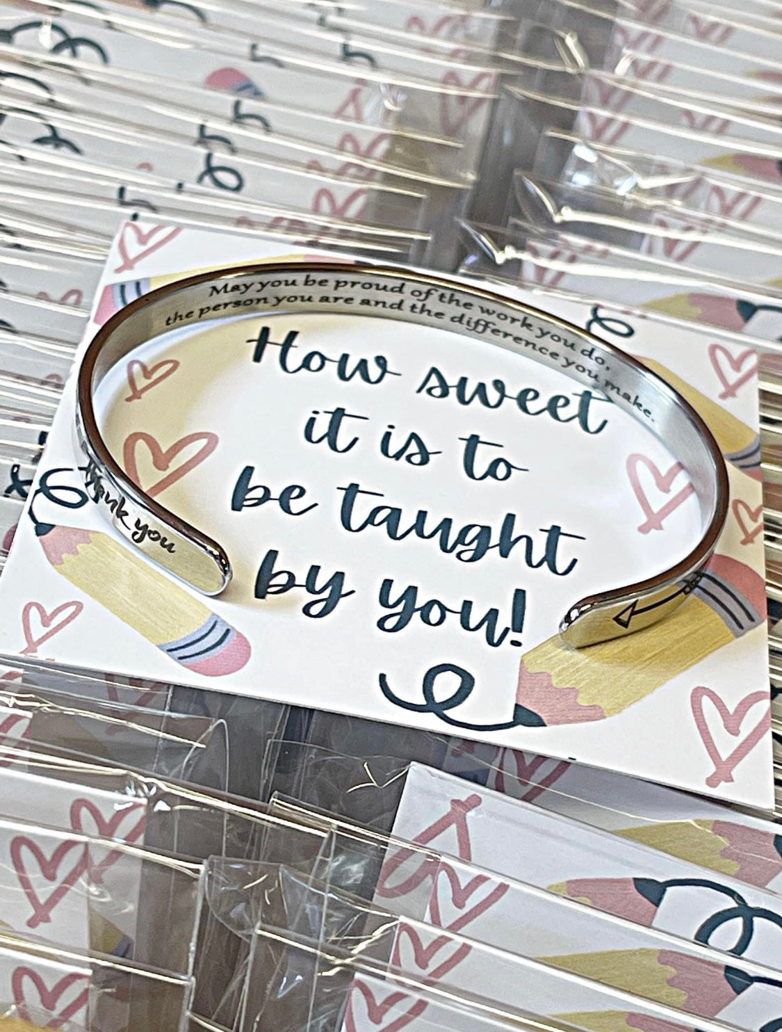 Teacher appreciation bracelet